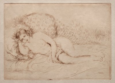 Mujer desnuda acostada, 1906 de Pierre Auguste Renoir