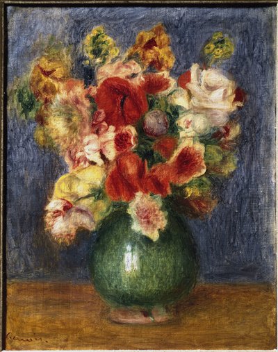 Flores en un jarrón de Pierre Auguste Renoir
