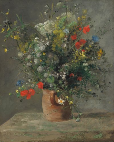 Flores en un jarrón, c.1866 de Pierre Auguste Renoir