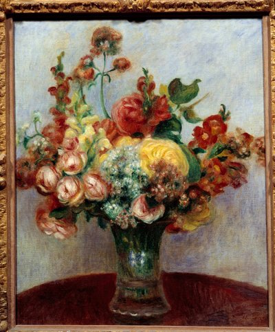 Flores en un jarrón de Pierre Auguste Renoir