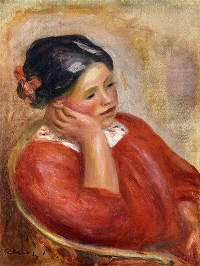 Gabrielle apoyada de Pierre Auguste Renoir