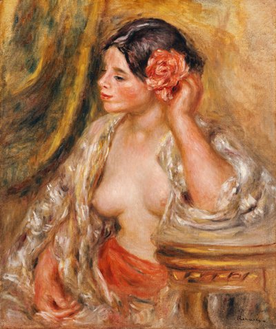 Gabrielle a su peinado, 1910 de Pierre Auguste Renoir