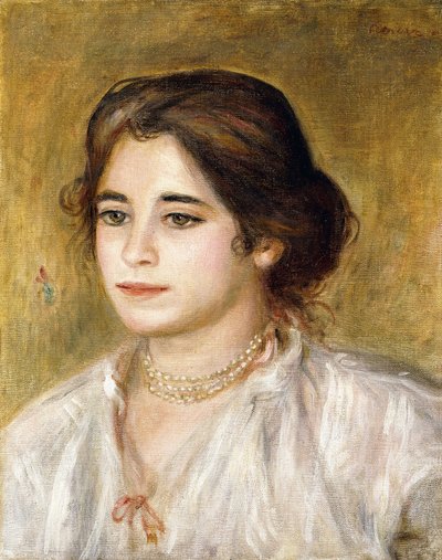 Gabrielle con collar, 1906 de Pierre Auguste Renoir