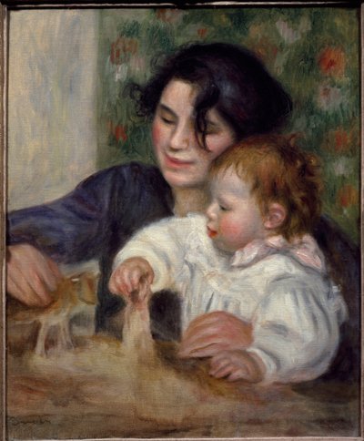 Gabrielle y Jean - Retrato del hijo del pintor, Jean Renoir de Pierre Auguste Renoir
