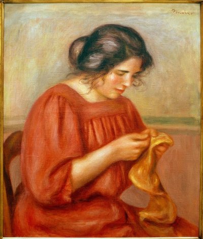 Gabrielle remendando de Pierre Auguste Renoir