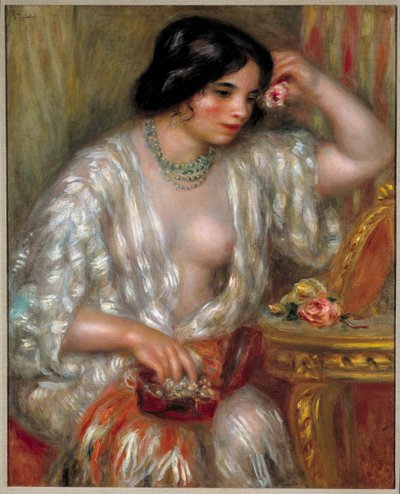 Gabrielle con joyas: Gabrielle Renard, niñera del hijo del artista de Pierre Auguste Renoir