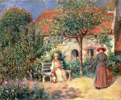 Escena de jardín en Bretaña, c.1886 de Pierre Auguste Renoir