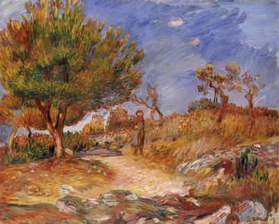 Niña en un sendero, c.1882-83 de Pierre Auguste Renoir