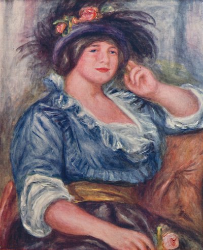 Chica con una rosa, 1913, 1923 de Pierre Auguste Renoir