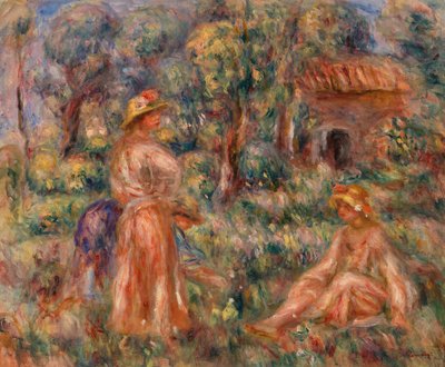 Chicas en un paisaje de Pierre Auguste Renoir