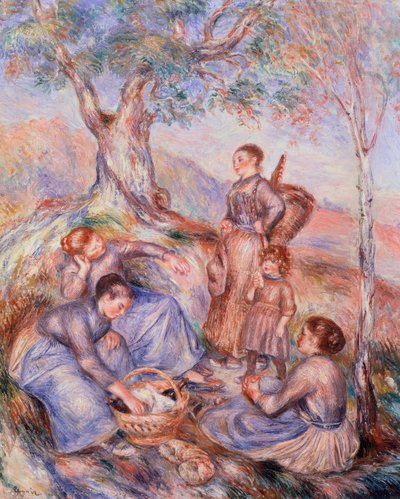 Desayuno de cosechadores de Pierre-Auguste Renoir (1841-1919) de Pierre Auguste Renoir
