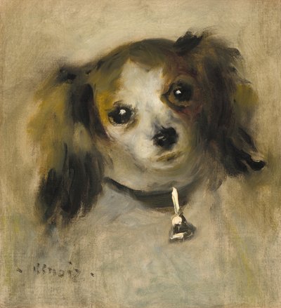 Cabeza de un perro, 1870 de Pierre Auguste Renoir