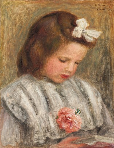 Cabeza de una niña; Tête de fillette, c. 1893 de Pierre Auguste Renoir
