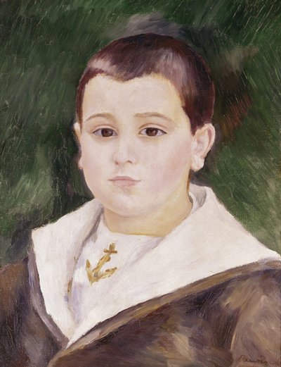 Cabeza de un Niño con Traje de Marinero de Pierre Auguste Renoir