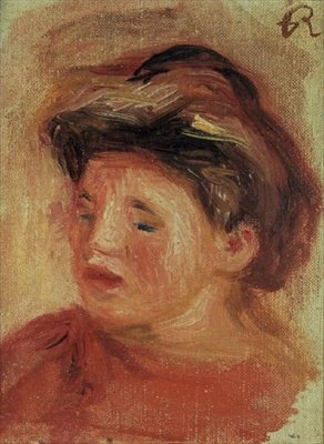 Cabeza de una joven de Pierre Auguste Renoir