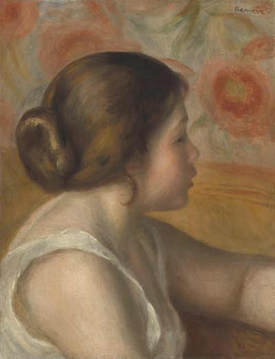 Cabeza de una Joven, c.1890 de Pierre Auguste Renoir