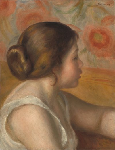 Cabeza de una Joven, c. 1890 de Pierre Auguste Renoir