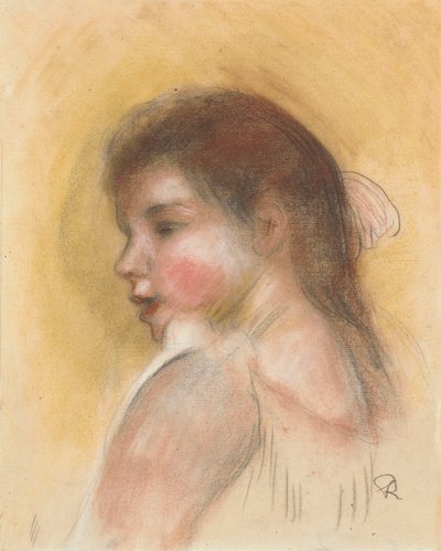 Cabeza de una Joven en Perfil de Pierre Auguste Renoir