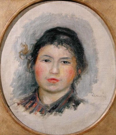Cabeza de una joven de Pierre Auguste Renoir