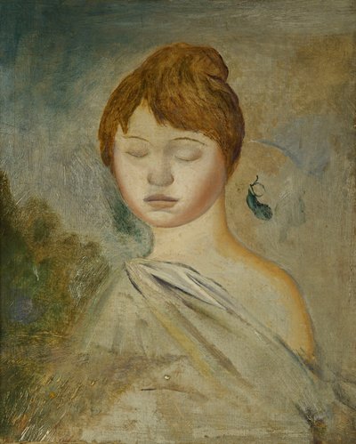 Cabeza de una joven, c.1887 de Pierre Auguste Renoir