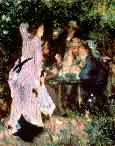 En el Jardín, o Bajo los Árboles del Moulin de la Galette de Pierre Auguste Renoir