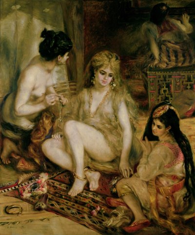 Interior de un harén en Montmartre, mujeres parisinas vestidas como argelinas de Pierre Auguste Renoir