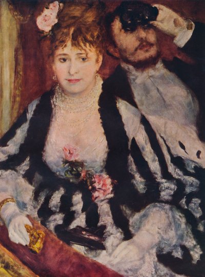 La Loge La Caja del Teatro, 1874, 1938 de Pierre Auguste Renoir