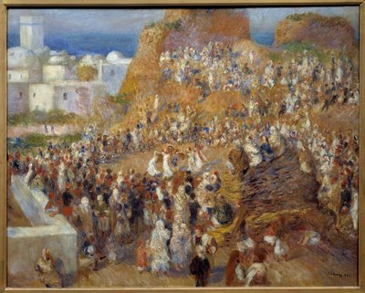 La mezquita, fiesta árabe. Espectáculo de danzas y músicos en Argel de Pierre Auguste Renoir