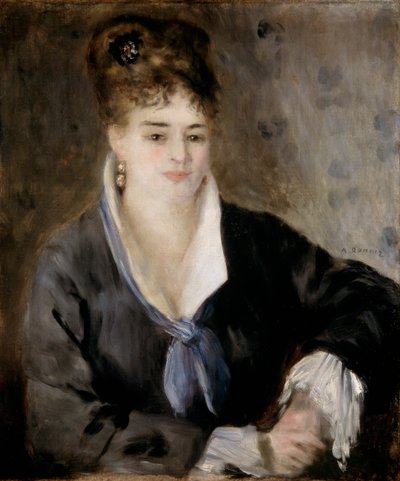Dama de Negro, 1876 de Pierre Auguste Renoir