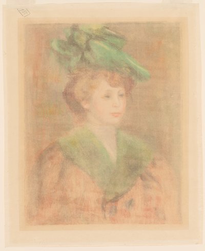 Dama con sombrero verde Mlle. Dieterle de Pierre Auguste Renoir