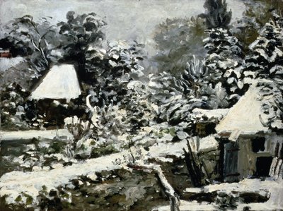 Paisaje, Efecto de Nieve, c.1868 de Pierre Auguste Renoir