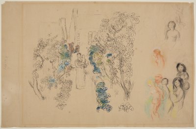 Paisaje y figuras de Pierre Auguste Renoir