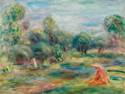 Paisaje en Cagnes, c. 1907-1908 de Pierre Auguste Renoir