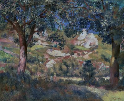 Paisaje en La Roche Guyon, c.1887 de Pierre Auguste Renoir