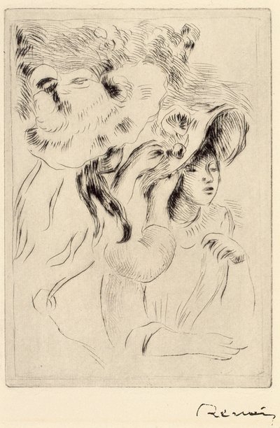 Le Chapeau Epignele, c. 1894 de Pierre Auguste Renoir