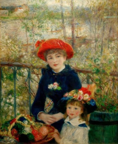 Las dos hermanas (en la terraza) de Pierre Auguste Renoir