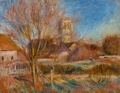 La iglesia de Essoyes, hacia 1900 (óleo sobre lienzo) de Pierre Auguste Renoir