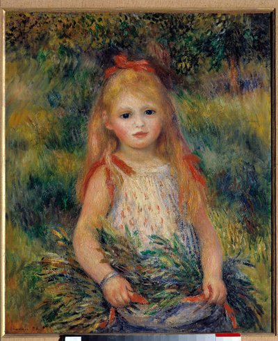 Niña con el haz de Pierre Auguste Renoir