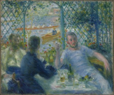Almuerzo en el restaurante Fournaise (El almuerzo de los remeros) de Pierre Auguste Renoir
