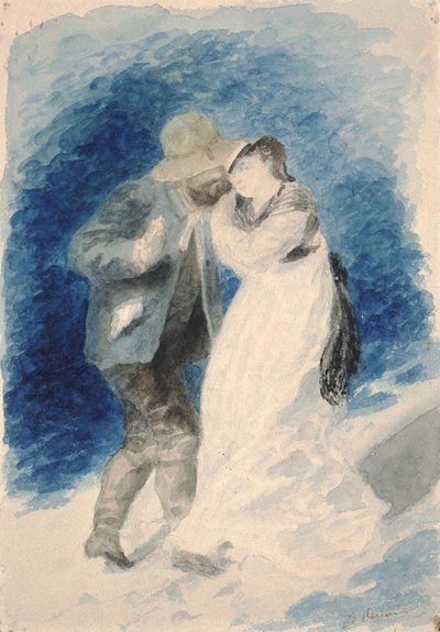 M. Jules Le Coeur y Mlle. Clemence Trehot de Pierre Auguste Renoir