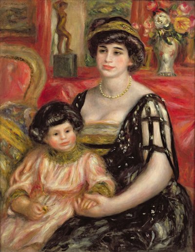 Madame Josse Bernheim-Jeune y su hijo Henry, 1910 de Pierre Auguste Renoir