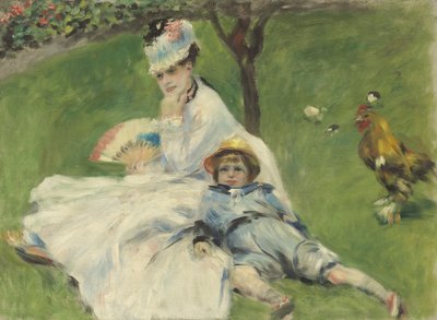 Madame Monet y su hijo, 1874 de Pierre Auguste Renoir