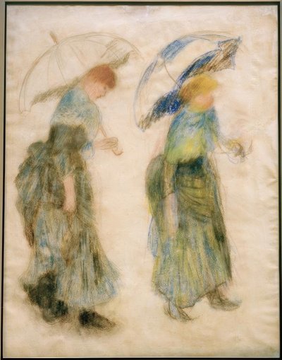 Niña con paraguas de Pierre Auguste Renoir