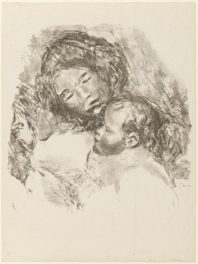 Maternidad, gran lámina de Pierre Auguste Renoir