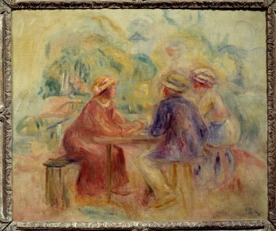 Reunión en el jardín de Pierre Auguste Renoir