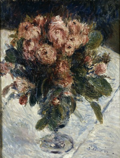 Rosas musgosas, c. 1890 de Pierre Auguste Renoir
