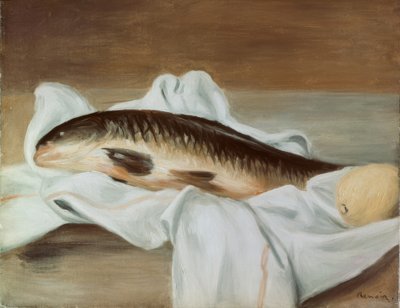 Naturaleza muerta con pescado de Pierre Auguste Renoir