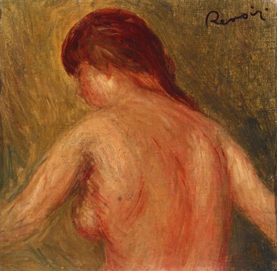 Torso femenino desnudo, desde la espalda de Pierre Auguste Renoir