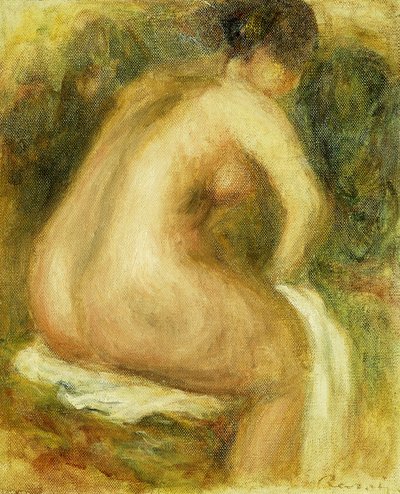 Mujer desnuda bañándose de Pierre Auguste Renoir
