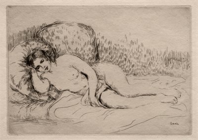 Mujer desnuda reclinada de Pierre Auguste Renoir